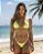 Conjunto de Biquini de Fita Premium Amarelo Neon Canelado Fio Dental - Imagem 1
