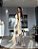 Vestido Santorine 3 em 1 Franjas e detalhes em Macrame Longo Off White - Imagem 2