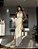 Vestido Santorine 3 em 1 Franjas e detalhes em Macrame Longo Off White - Imagem 4