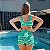 Conjunto Lace Up Abs Strings Zero Transparência Estampa Limonada Verde Citrus - Imagem 3