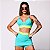 Conjunto Milano Fitness ou Beach Tennis c/ Shorts-Saia Mini Saia Elastic Verde Turquesa com Amarelo Neon - Imagem 1