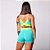 Conjunto Milano Fitness ou Beach Tennis c/ Shorts-Saia Mini Saia Elastic Verde Turquesa com Amarelo Neon - Imagem 4
