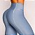 Legging Basics em Suplex Alta Compressião com textura micro canelada e leve brilho Zero Transparência Azul Fake Jeans - Imagem 2