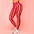 Legging Chade Estampa Retrô Fit Lines Rosê e Vermelho Zero Transparência - Imagem 1