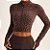 Jaqueta Chic One Cropped Slim Fit Jacquard Premium Alta Gramatura, Chapa-Barriga, Zero Transparência, Alta Compressão e Canelado 3D Estampa Onça Chocolate - Imagem 5