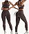 Conjunto Chic Groove Jacquard Premium Alta Gramatura, Chapa-Barriga, Zero Transparência, Alta Compressão e Canelado 3D Estampa Onça Chocolate - Imagem 4