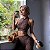 Conjunto Chic Groove Jacquard Premium Alta Gramatura, Chapa-Barriga, Zero Transparência, Alta Compressão e Canelado 3D Estampa Onça Chocolate - Imagem 1