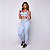 Conjunto Capri Jacquard Zero Transparência, e Canelado 3D Azul Celeste e detalhes marrom - Imagem 5