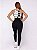 Conjunto Dupla Face 2 em 1 Torino Blackout Zero Transparência Legging Seamless (Sem Costura) Branco e Preto Estampa Triângulos - Imagem 6