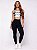 Conjunto Dupla Face 2 em 1 Torino Blackout Zero Transparência Legging Seamless (Sem Costura) Branco e Preto Estampa Triângulos - Imagem 2