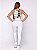 Conjunto Dupla Face 2 em 1 Torino Blackout Zero Transparência Legging Seamless (Sem Costura) Branco e Preto Estampa Triângulos - Imagem 5