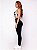 Conjunto Dupla Face 2 em 1 Torino Blackout Zero Transparência Legging Seamless (Sem Costura) Branco e Preto Estampa Triângulos - Imagem 4