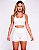 Conjunto Faixa Shorts Seam Less Dupla Face Blackout Zero Transparência Branco e preto - Imagem 3