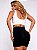 Conjunto Faixa Shorts Seam Less Dupla Face Blackout Zero Transparência Branco e preto - Imagem 5
