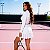 Conjunto Carmel Manga Longa Tenis ou Fitness com Shorts Saia Prissado Zero Transparência Branco - Imagem 3