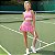 Conjunto Torino Manga Longa Tenis ou Fitness com Shorts Saia Prissado Zero Transparência Rosa Barbie - Imagem 2