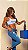 Top Samba Dupla Face 2x1 Branco e Azul Royal Estampa lisa Made in Brazil - Imagem 4