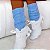Polainas Premium Flash Dance em Tricot de Lã 1 camada Azul Celeste - Imagem 1