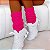 Polainas Premium Flash Dance em Tricot de Lã 1 camada Rosa-Choque - Imagem 1