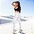 Conjunto Pump Milano Alta Compressão Sculpt Top Preto com Branco Latte Off White - Imagem 3