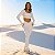 Conjunto Delfos Sense Bailarina Moving Poliamida Premium Branco Latte Off White - Imagem 1