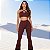 Conjunto Vicenza Bailarina Moving Ultra Sculpt Poliamida Premium Chapa-Barriga Zero Transparência Marrom Expresso - Imagem 1