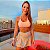 Conjunto Aster Atm Poliamida Premium Suplex Light Zero Transparência Coral com Estampa Drops Citrus - Imagem 1