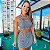 Macaquinho Vestido com Shorts-Saia Retrô Fit Toppers Poliamida Premium Suplex Light Zero Transparência Estampa Listrada Branco e Preto - Imagem 1