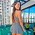 Macaquinho Vestido com Shorts-Saia Retrô Fit Toppers Poliamida Premium Suplex Light Zero Transparência Estampa Listrada Branco e Preto - Imagem 2