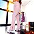 Calça Legging Pulse Bailarina Flare Canelado 3D Blackout Zero Transparência Poliamida Premium Rosa Bebê - Imagem 1