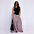 Body Canoa Dupla Face Poliamida Premium Alta Gramatura Texturizado Blackout Zero Transparência Estampa Tweed Chanel Inspired Rosa - Imagem 4