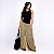 Body Canoa Dupla Face Poliamida Premium Alta Gramatura Texturizado Blackout Zero Transparência Estampa Tweed Chanel Inspired Amarelo Ouro - Imagem 3