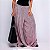Calça Pantalona Elastico Poliamida Premium Alta Gramatura Texturizado Blackout Zero Transparência Estampa Tweed Chanel Inspired Rosa - Imagem 1