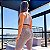 Conjunto Torino Bailarina Flare Poliamida Premium Alta Gramatura Texturizado Blackout Zero Transparência Estampa Tweed Chanel Inspired Rosa - Imagem 3