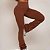 Calça Legging Bailarina Basica Poliamida Premium Zero Transparência Marrom Chocolate - Imagem 1
