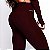 Calça Legging Bailarina Basica Poliamida Premium Zero Transparência Alta Compressão Marrom Expresso - Imagem 2