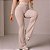 Calça Legging Bailarina Flare Argola Jacquard Poliamida Premium Zero Transparência Bege Areia e Branco - Imagem 1