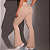 Calça Legging Bailarina Flare Ellegance Suplex Light em Poliamida Premium Zero Transparência Bege Areia - Imagem 2