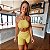 Conjunto Aster Chade Jacquard Poliamida Premium Zero Transparência Estampa Texturizada Honey Amarelo Manteiga - Imagem 1