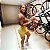 Conjunto Carmel Chade Jacquard Poliamida Premium Zero Transparência Marrom Acetinado c/ Estampa Texturizada Honey Amarelo Manteiga - Imagem 1