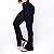 Calça Legging Pulse Bailarina Flare Canelado 3D Zero Transparência Poliamida Premium Preta - Imagem 1