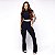 Conjunto Carmel Pulse Bailarina Flare Canelado 3D Zero Transparência Poliamida Premium Preta - Imagem 3