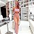 Conjunto Faixa Bailarina Flare Ellegance Suplex Light em Poliamida Premium Zero Transparência Coral e Rosa Bebê - Imagem 1