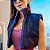 Colete Puffer Fly Dupla Face em Nylon Roxo Violeta Holográfico e Preto - Imagem 2