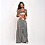 Calça Pantalona Elástico Jacquard Poliamida Premium Alta Gramatura Texturizado Blackout Zero Transparência Estampa Texturizada Cyber Lines Off white - Imagem 3