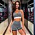 Conjunto Milano Gym Zero Transparência Jacquard Estampa Retrô Fit Cyber Lines - Imagem 1