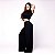 Conjunto Cropped e Calça Pantalona Malta Cut Algodão “Malha Podrinha” Canelado 3D Texturizada Preta - Imagem 1