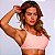 Top Aster Poliamida Premium Suplex Light Zero Transparência Coral Neon - Imagem 1