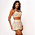 Conjunto Shorts-Saia Blend Zero Transparência Estampa Hali Candy Colors Neon - Imagem 1