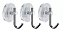 KIT 3 Toalheiros Ganchos Adesivos Banheiro Cozinha Lavanderia Luxo Ch256 - Imagem 1
